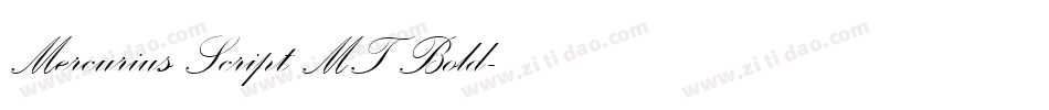 Mercurius Script MT Bold字体转换